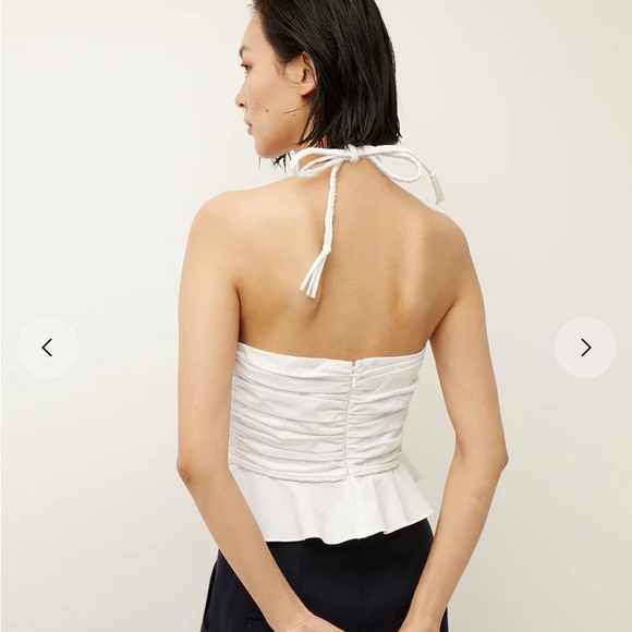 VERONICA BEARD ARIENNE PEPLUM-HEM TOP - Picture 4 of 5